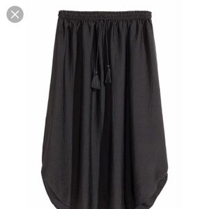 H&M drawstring Lightweight Black Skirt